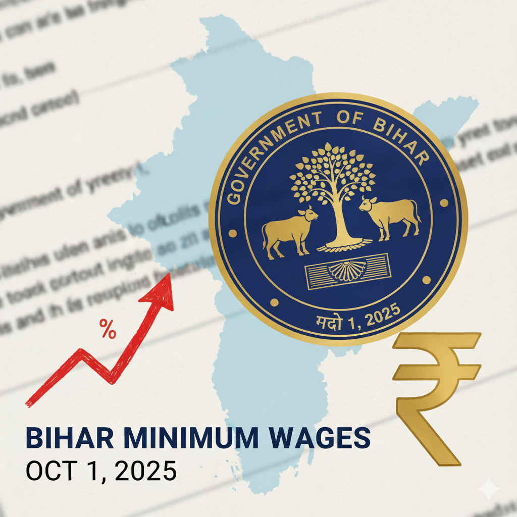 Bihar Minimum Wage Revision: Effective October 1, 2025